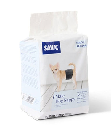 Savic Male Nappy Disposable Dog Diapers 12pcs - Medium